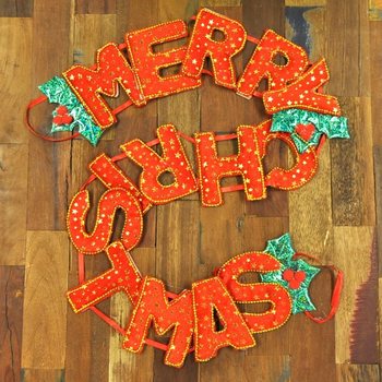 LUXURY MERRY WEIHNACHTSGIRLANDE (6st.)