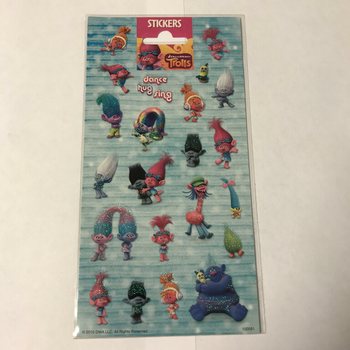 STICKERVEL: TROLLS, Dim. 20 x 10 cm. (10 stücke)