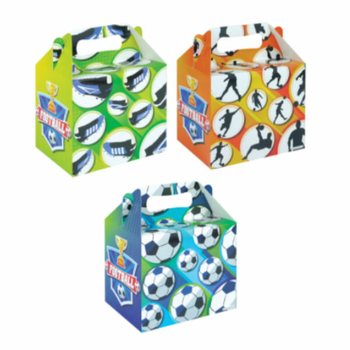 MENÜKASTEN - FUSSBALL - 14 x 9,5 x 18 cm (24 Stück)