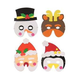 MIX WEIHNACHTSMASKEN MIT SCHAUM (24st.)