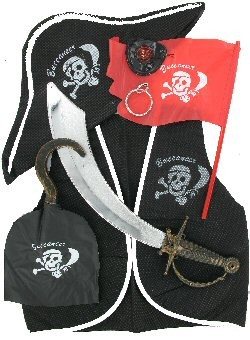 Piraten Kostüm-Set für Kinder (2er-Pack)