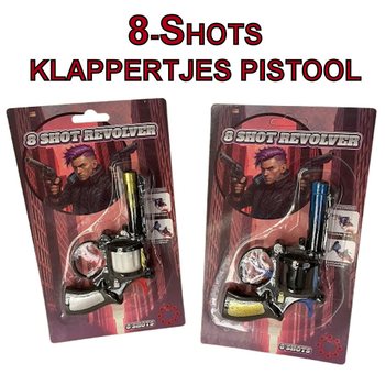 8-Schuss Knallpistole auf Blisterkarte (24stuck)