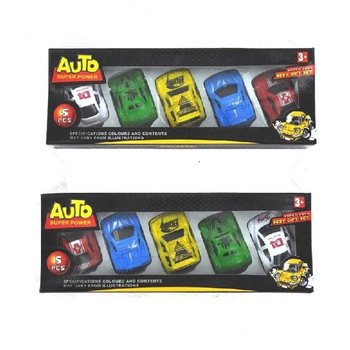 5 Mini Pull-Back-Autos in Box (3 Stk.)
