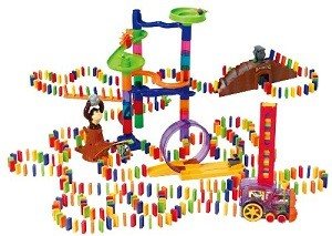 PLAYGO - Deluxe Domino Spielset mit Dominozug - 500 Teile