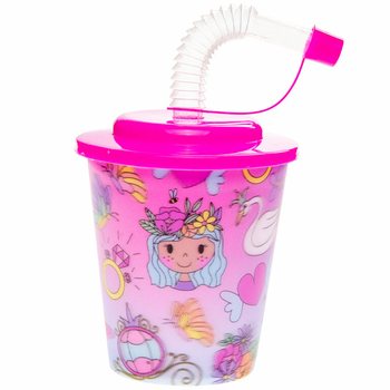 Prinzessin Trink-/Eisbecher mit Strohhalm (12 Stk.)