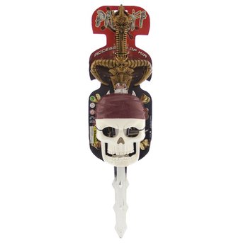 Piratenmaske mit großem Schwert (6 Stk.)
