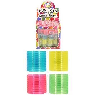 Mini bunte Regenbogenspiralen Ø3 cm im Display (72 Stk.)