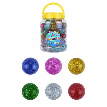 Glitzer Flummis Ø3.3cm (72 Stück im Topf)