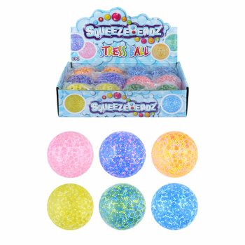 SQUEEZE PERLEN STRESSBALL Ø7CM IM DISPLAY (12 Stk.)
