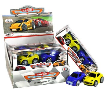 2-teiliges Set FRICTION CAR IN DISPLAY (6 Stk.)