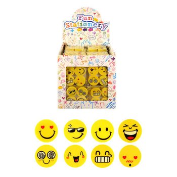 ERASE MODEL: 4-PIECE SET DISPLAY IN SMILEY ERASE (120st).