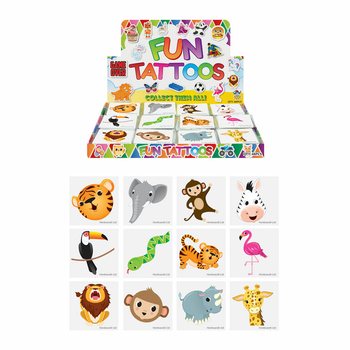 FUN TATTOOS - DSCHUNGELTIERE - DISPLAY (48x12 St.)