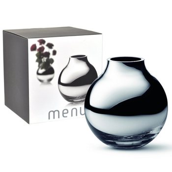 MENU Runde Vase Silber | Luxus-Kugelvase B2B