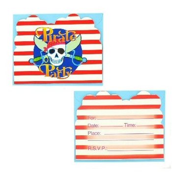12. GEBURTSTAG Grußkarten mit Umschlag - Piratenpartei (6sets).