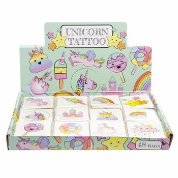 Fun Tattoos Einhorn - 12er-Packungen (48er-Display)