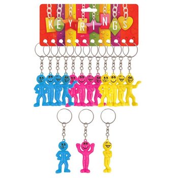 Smiley Männchen Schlüsselanhänger (12er-Set) | B2B Großhandel