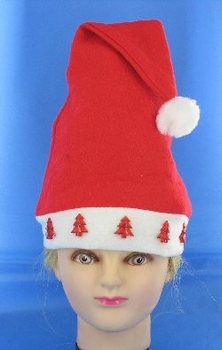 LEUCHTENDE WEIHNACHTSMÜTZE MIT ROTEM TANNENBAUM (12 St.)