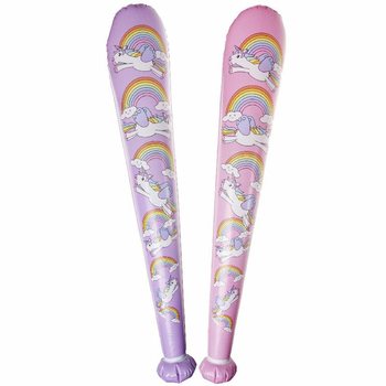 Große Aufblasbare Einhorn Keule - 85cm - Mischfarben (12er Pack)