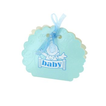 Geburtsverpackung für Gastgeschenke - Blau (12 Stk.)