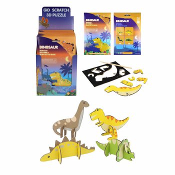 SCRATCH 3D Dinosaurier Puzzles - Display (18 Stk.)