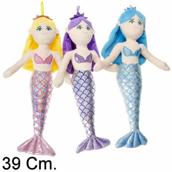 GROSSE PLÜSCH-MEERJUNGFRAU-PUPPE, 39 CM – VERSCHIEDENE FARBEN (12 Stück)