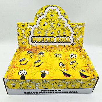 KUGELBALL MIT EMOTIONSGESICHT - 10CM - IM DISPLAY (12STK.)