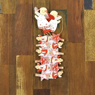 WEIHNACHTSDEKORATION KLEIDUNGZEILE (6st.)