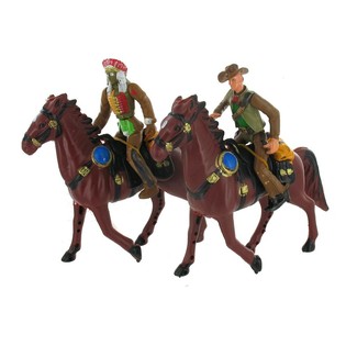 COWBOYS UND INDIANER AUF PFERD (8 tlg.)