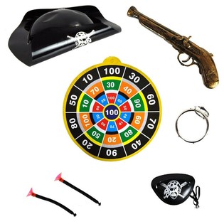 Piraten-Set mit Zielscheibe - Pirates Target (6er-Pack)
