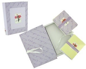 Buch mit Grußkarten - Blumenmuster (2 Stk.)