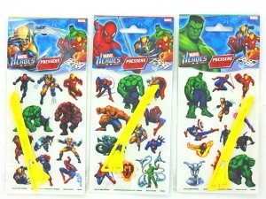 MARVEL HEROES RUBBELBILDER / STICKER (24 Stk.)