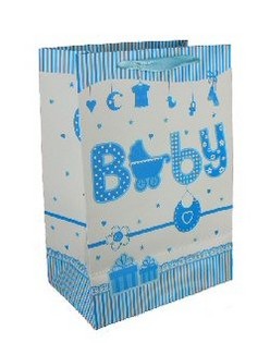 Geschenktüte zur Geburt - Hellblau (12 Stk.)