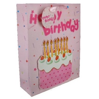Geschenkt&uuml;te Happy Birthday Rosa (12 Stk.)
