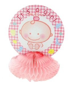 Babyparty Tischdeko Geburt - Babyrosa (12 Stk.)
