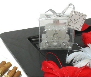 Hochzeitskutsche Kerze in Geschenkbox (12 Stk.)