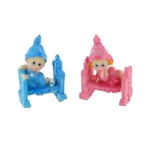 Baby-Deko im Bettchen 7,5 cm (12er-Pack)