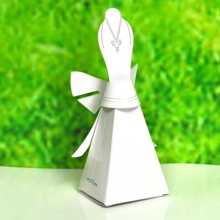 Hochzeits-Gastgeschenk-Verpackung Brautkleid (50er-Set)