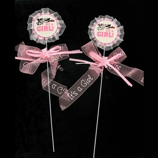 Kuchendeko-Picker Geburt - It's a Girl (12 Stk.)