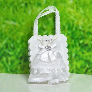 Hochzeit Gastgeschenk-T&uuml;te - Brautkleid-Design (12 Stk.)