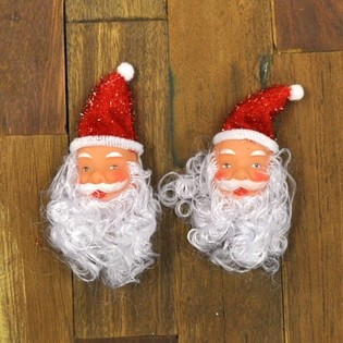 Kleine Weihnachtsmann-K&ouml;pfe, 2er-Set (12 Sets)