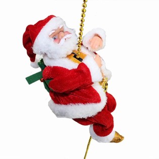 KLETTERNDER WEIHNACHTSMANN MIT MUSIK (2 Stk.)