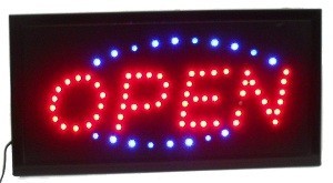 LED SIGN - OPEN 2 FARBEN