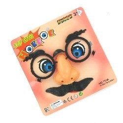 Lustige Brille mit Schnurrbart (12 Stk.)