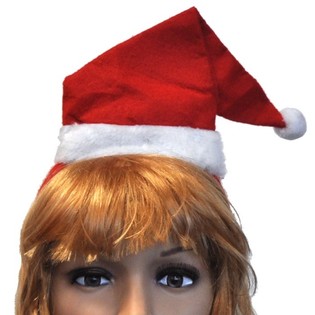 Haarreif mit Weihnachtsm&uuml;tze (12 Stk.)