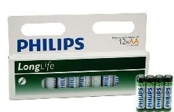 12x BATTERY "PHILIPS - SUPER HEAVY DUTY" AA - (. 12st auf Blister) LONG LIFE