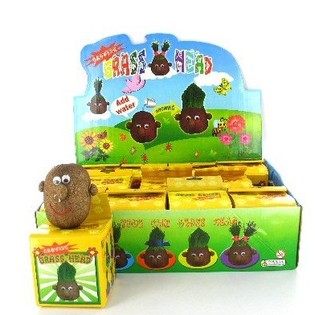 Gras-Köpfe im Display (12er-Set)