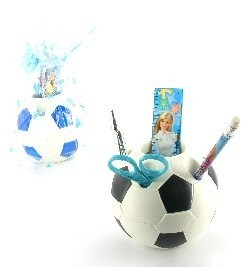 Fu&szlig;ball Stiftek&ouml;cher inkl. Bleistiften etc. (12er-Pack)