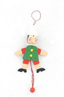 Hampelmann Pinocchio Holzspielzeug (4er-Set)