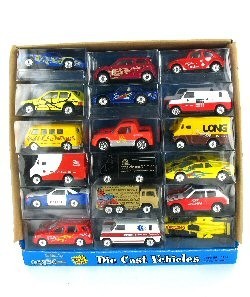 Metall-Spielzeugautos im Display (36er Pack)
