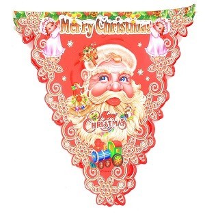 WEIHNACHTS-WIMPELKETTE (10 Stk.)